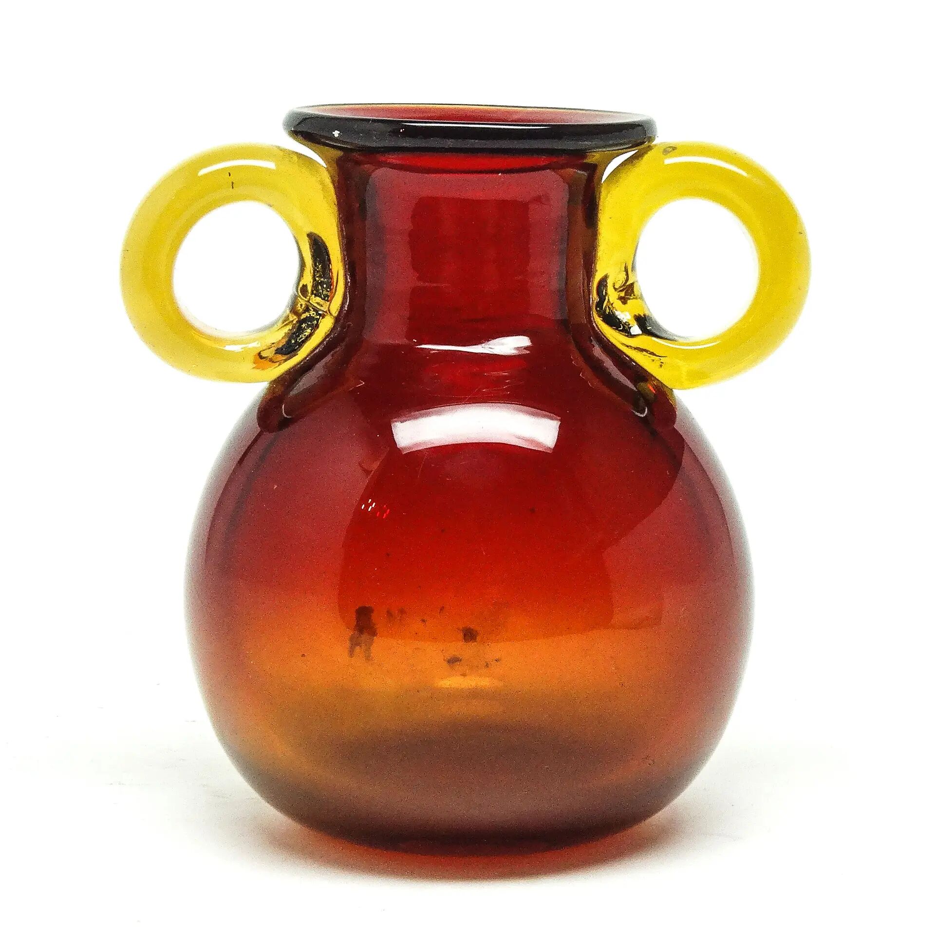 Vase, mid-century modern, glass, designed by J. Słuczan-Orkusz, Poland, 1970s