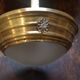 1900 suspension in brass and chiseled glass