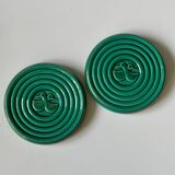 Glazed ceramic bottle coaster