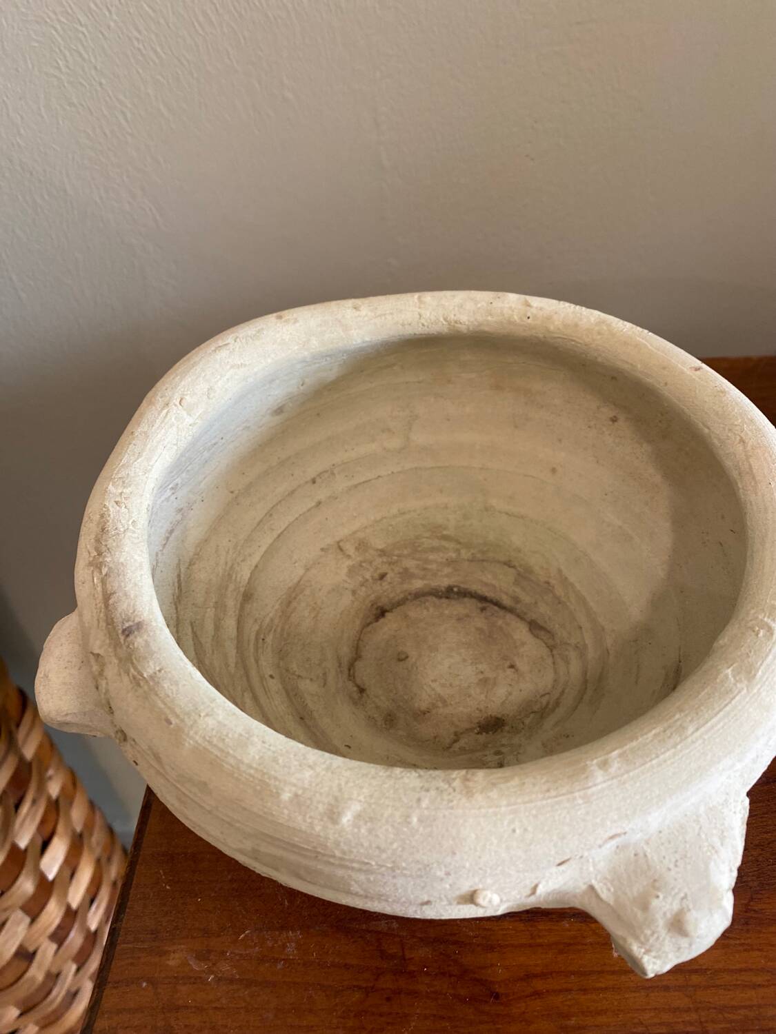 2 antique plant pots