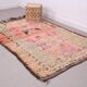 Pink vintage handmade moroccan rug 152 x 231 cm - Berber Wool Rug Antique