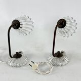 Art Deco, pair of Murano Glass table lamps, taly 1940s