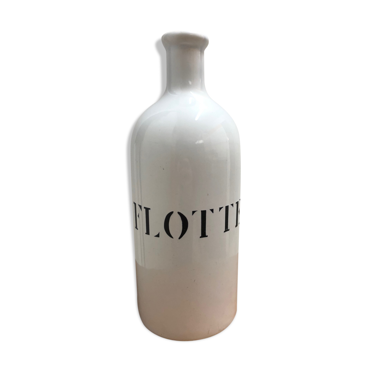 Bottle white ceramic "fleet"