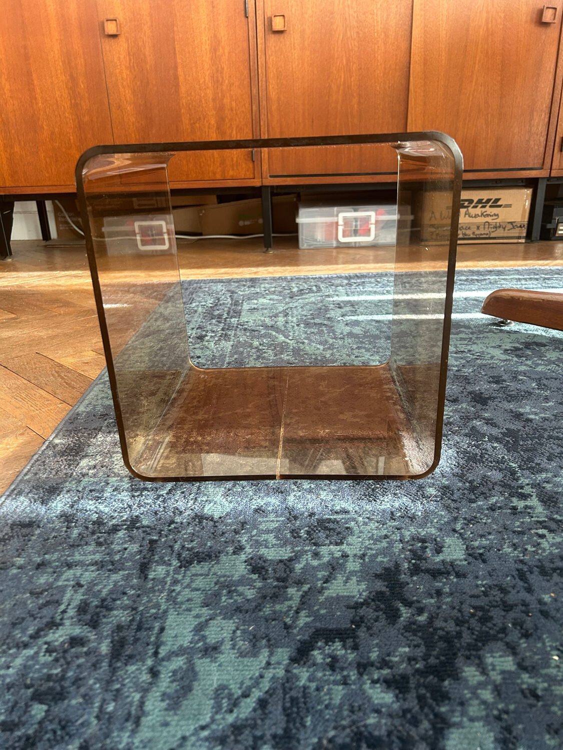 Cube/bedside table/side table design by michel dumas for roche bobois
