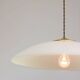 Mid-Century Italian Saucer Glass and Brass Pendant Lamp