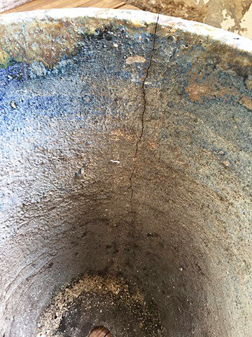 FLOWER pot XXL in glazed earth