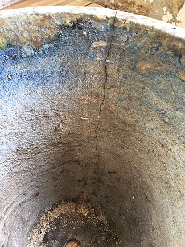 Pot fleurs XXL en terre vernissée