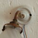 Apply wall collar brass and porcelain swan tulip glass