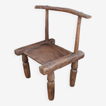 Chaise en bois, Art africain Baoulé de Côte d'Ivoire