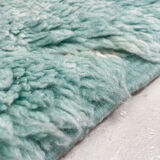 Tapis berbère marocain Beni Ouarain vert turquoise 3,05x2m