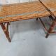 Armchair Sunbathing in wicker rattan wood lounger blue features