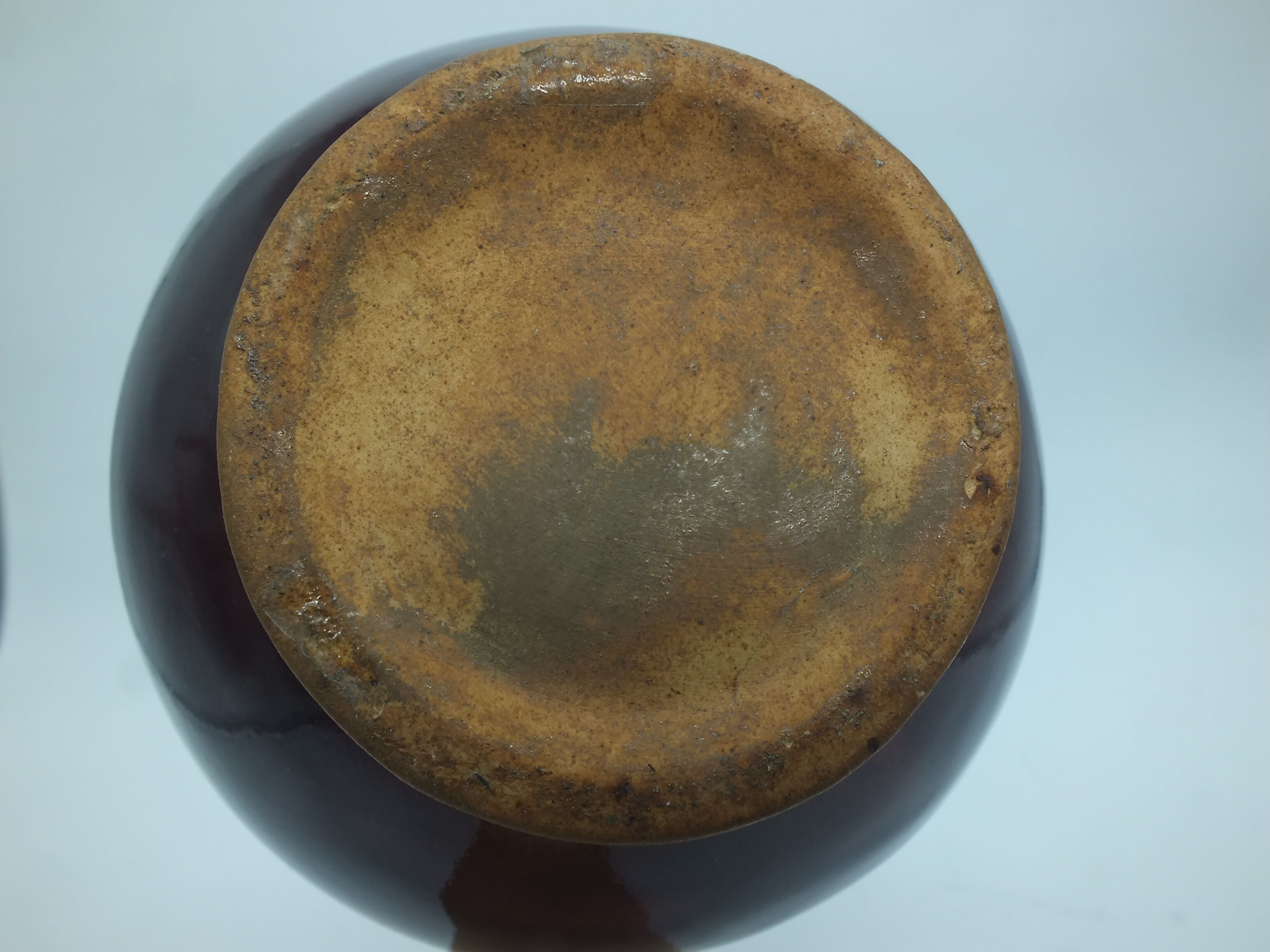 Vase China ceramic ox blood H. 32cm