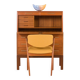 Danish mid century teak secretaire with brass inlays, 1960s
