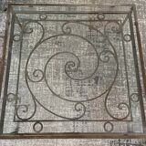 Coffee table wrought iron and glass