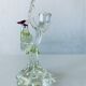 Glass bird candle holder