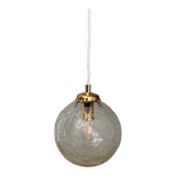 Vintage globe pendant lamp in textured glass