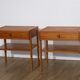 Pair of vintage Scandinavian teak bedside tables 1960