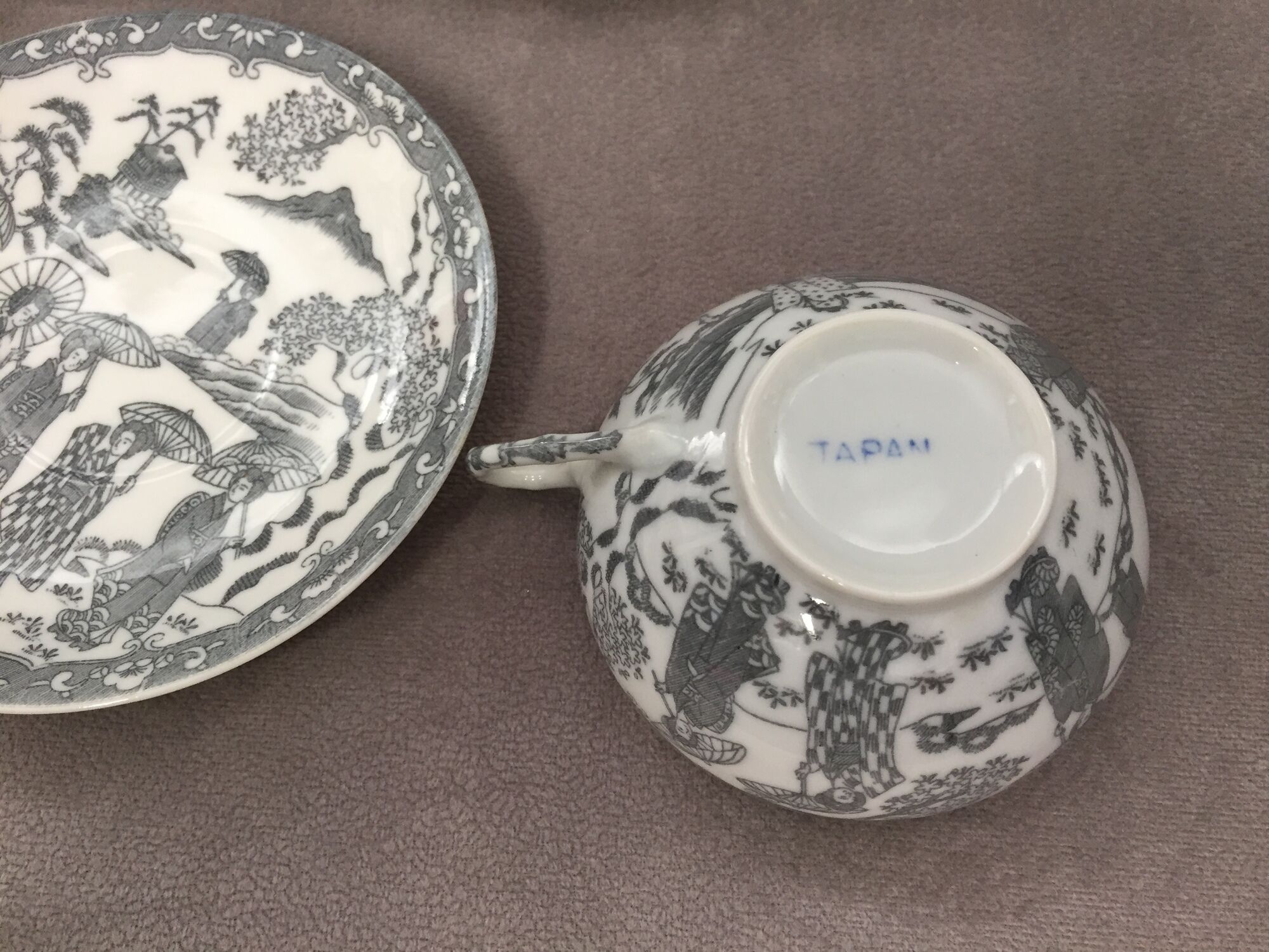 Old tea set coffee chocolate vintage made in japan 1950 fine porcelain