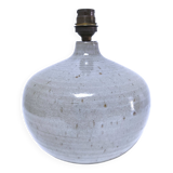Crackle glaze enamelled stoneware lamp base signed CB LM