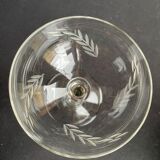 6 champagne glasses in 1/2 crystal blown and cut – Early twentieth century