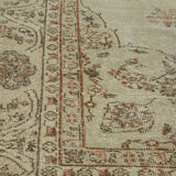 Handmade oriental contemporary 1980s 262 cm x 361 cm beige wool carpet