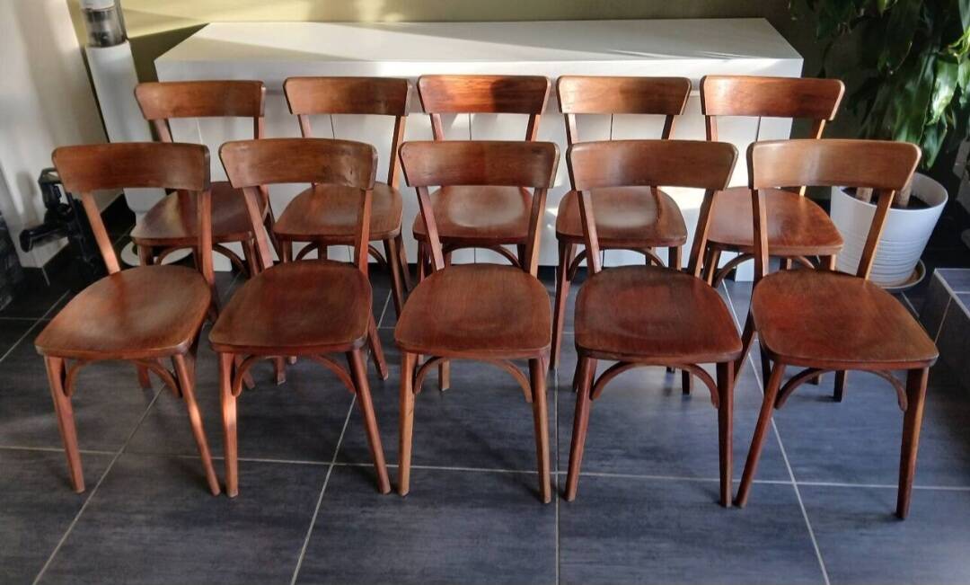 Set of 4 Baumann chairs + 10 Luterma chairs