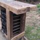 Old solid oak carpenter's workbench