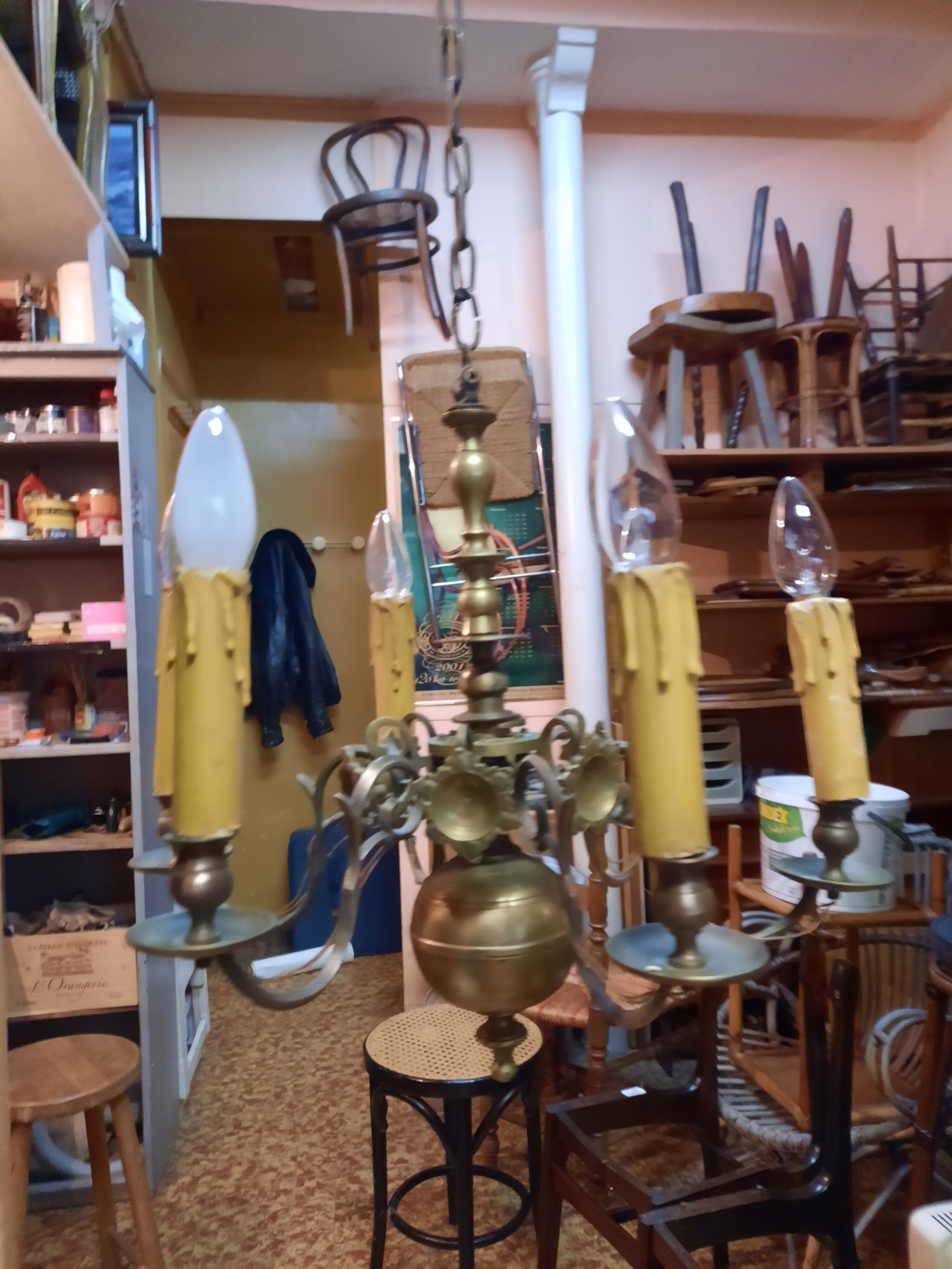 Antique bronze chandelier