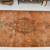 5x9 brunt orange classic turkish rug, 151x266cm