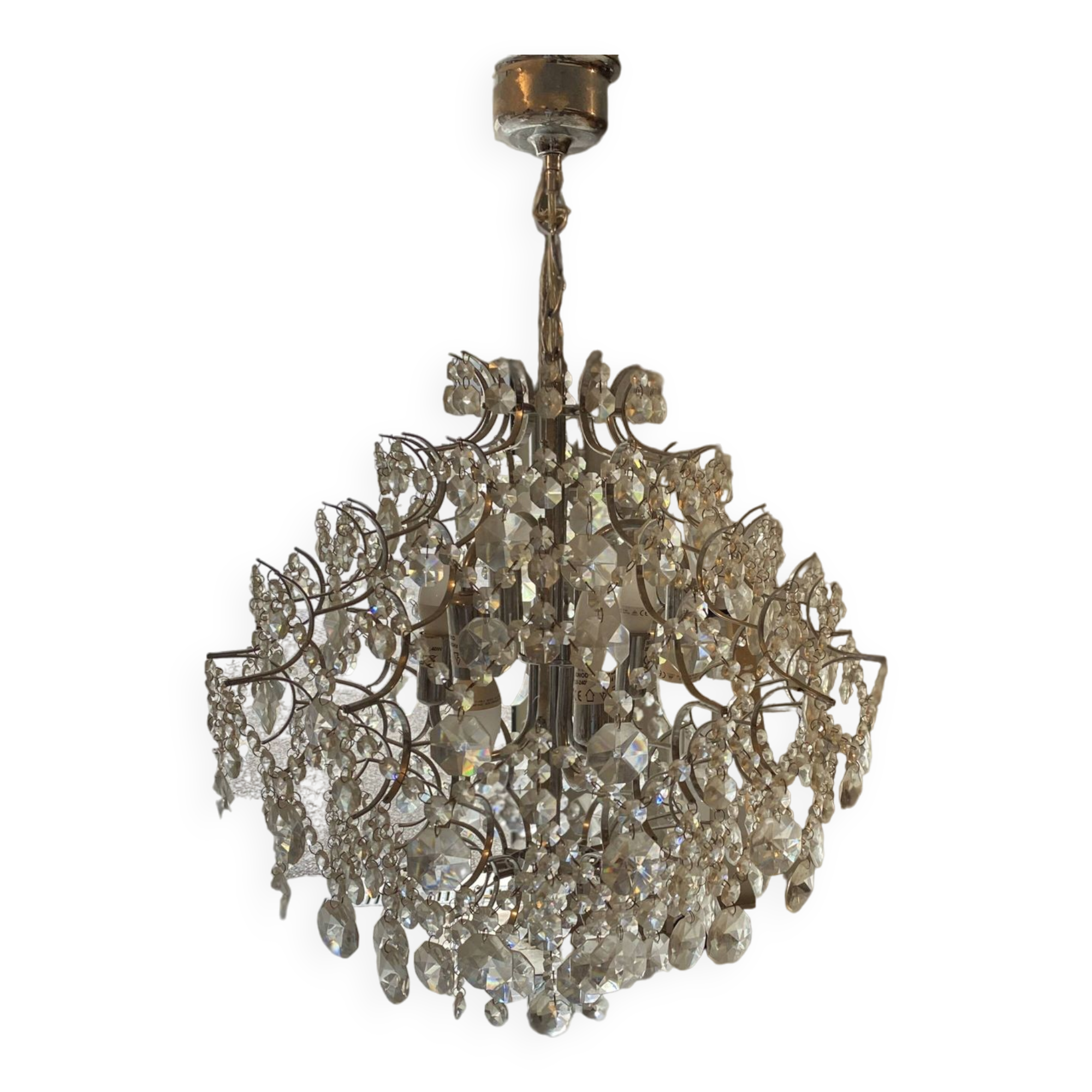 Lustre  cristal gouttes de pluie