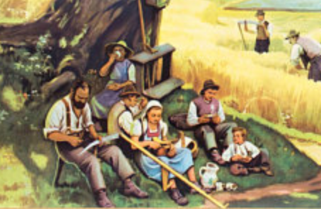 Poster "Landscape" time grid education, harvest 1919