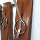 Vintage wooden wall coat rack, 8 hanging points