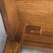 Rustic farmhouse antique coffee table made of solid oak with 1 drawer 50.