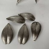 Silver pewter flower ashtray