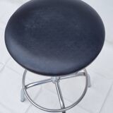 Vintage adjustable chrome stool 56 cm