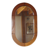 Oval pine mirror