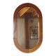 Oval pine mirror