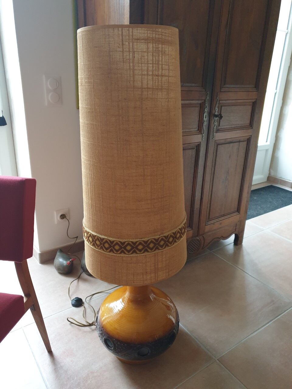 Ceramic floor lamp 70s