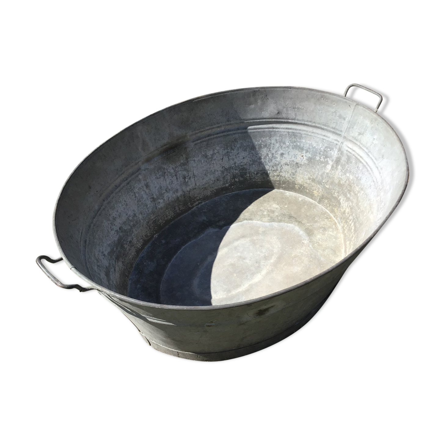 Baignoire Zinc Tres Grande Bassine 80 Litres Bebe Vintage 1940 Selency