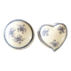 Set of two porcelain pillbox boxes
