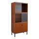 Modernist showcase library in teak