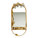 Metall wall mirror and matching shelf gold plated plated by Banci Firenze