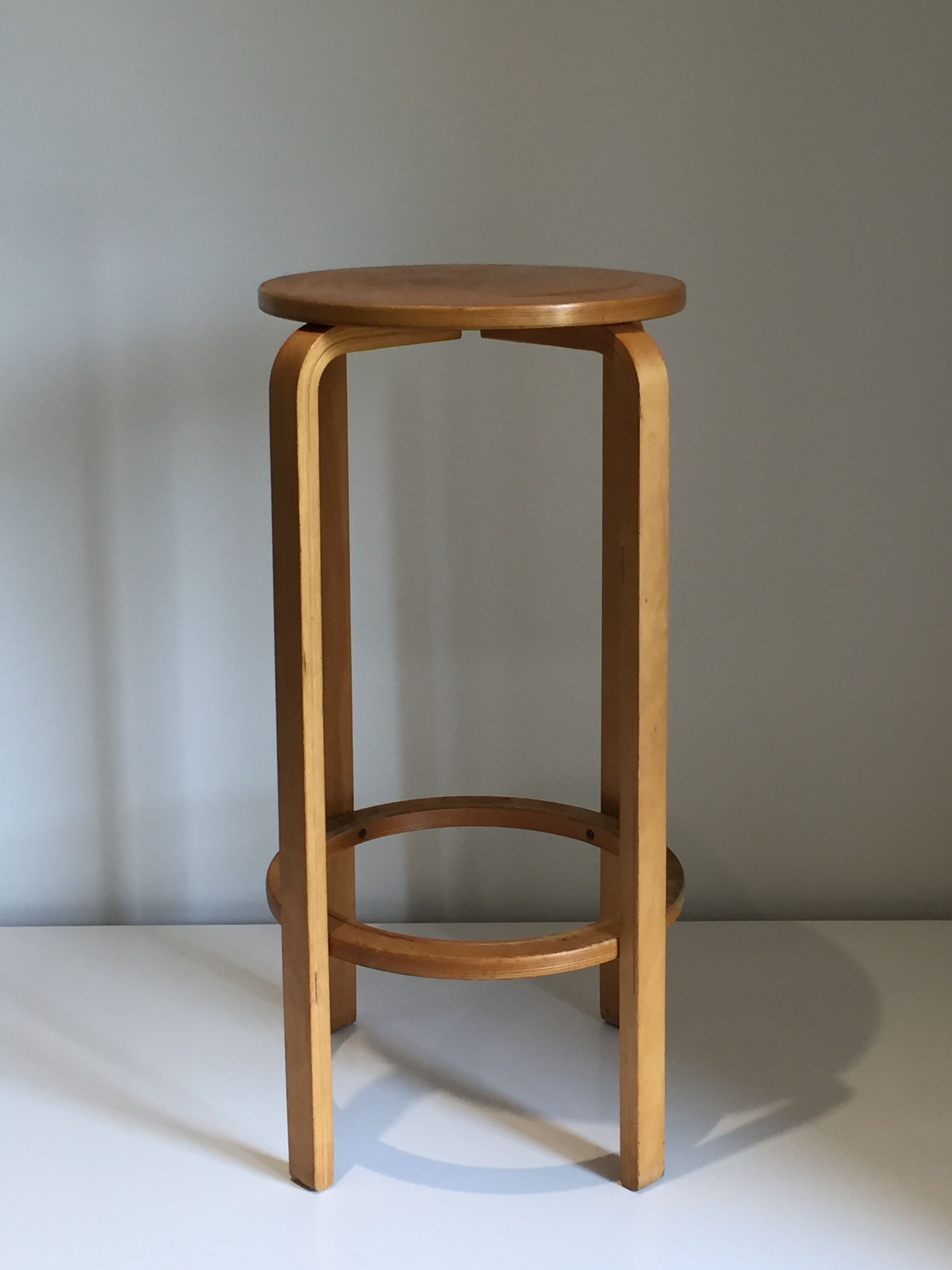 Scandinavian wooden top stool