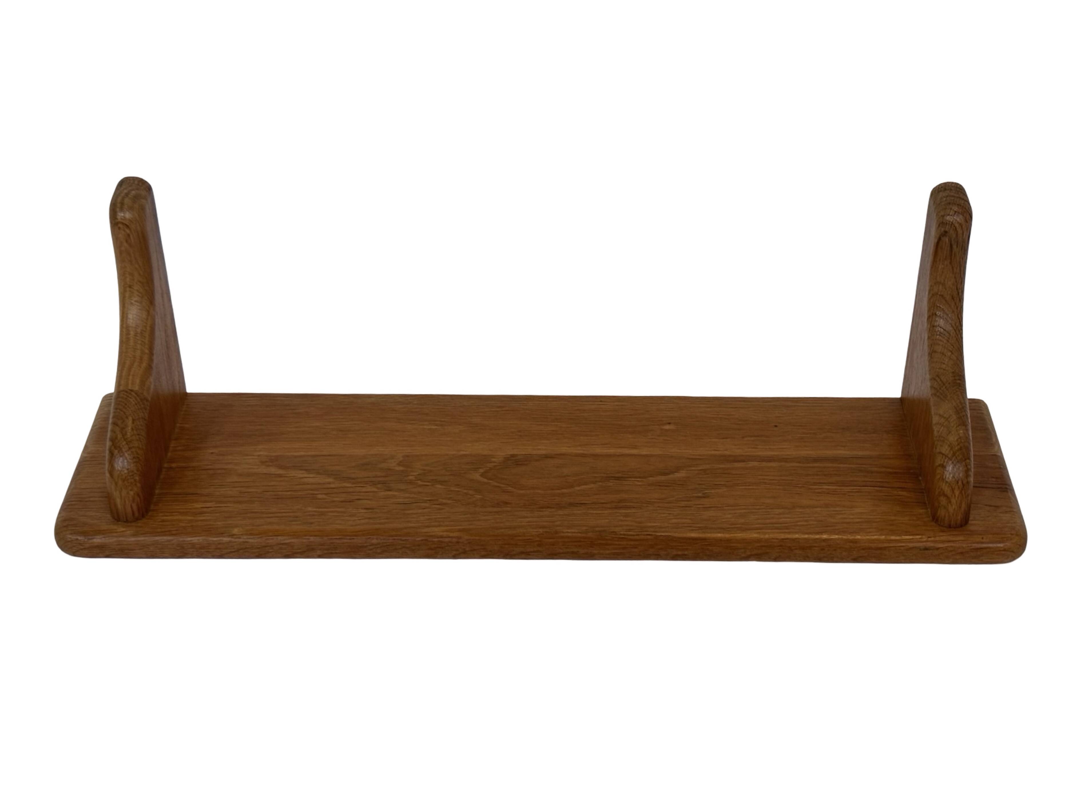 Vintage book shelf wall rack 1970s wood minimalist design