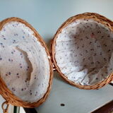 Wicker sewing basket