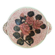 Old Plate VALLAURIS Polychrome Ceramic Flower Decor Vintage