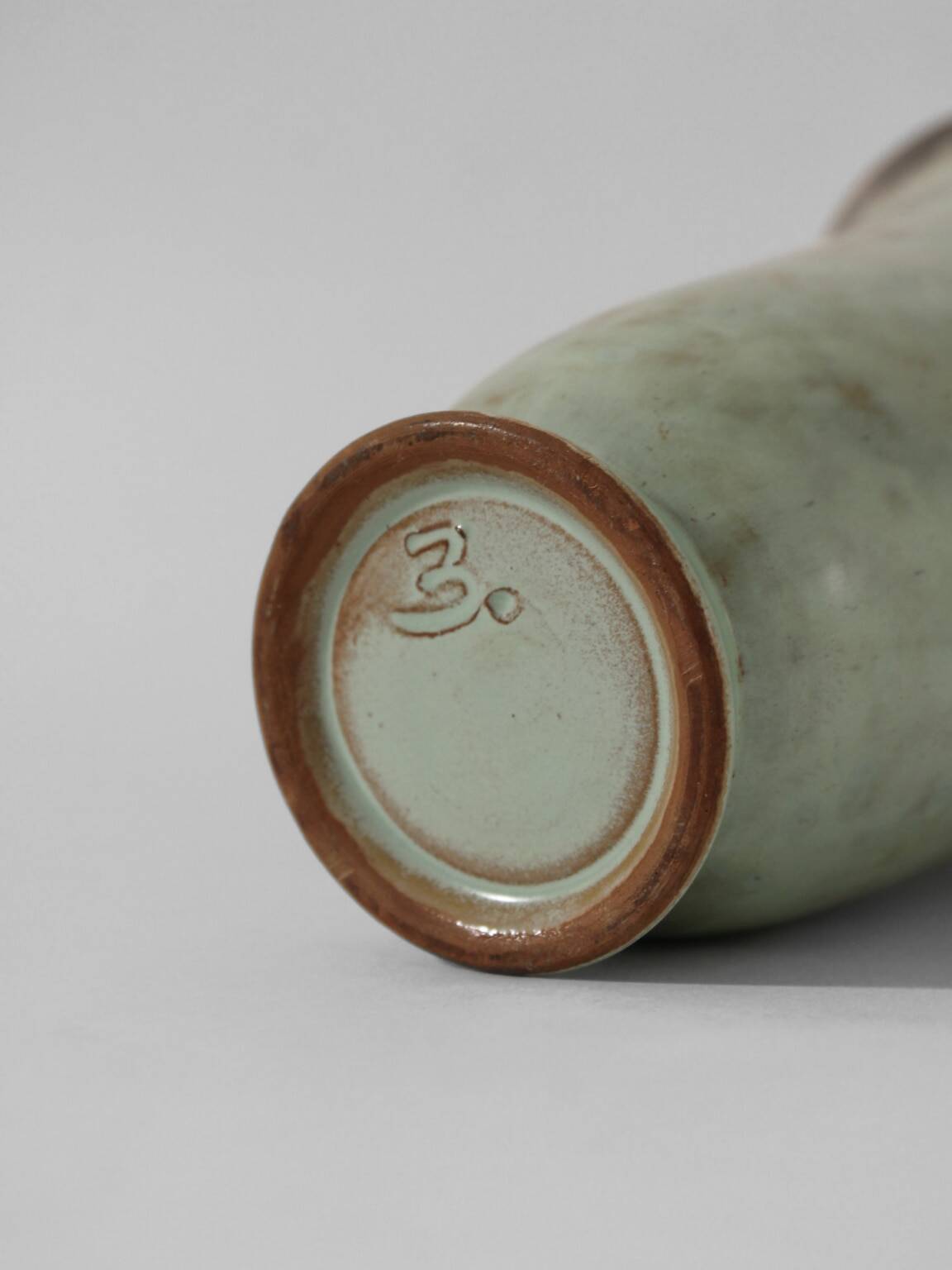 Christer Heijl Art Deco Turquoise Ceramic Vase, Sweden, 1930s