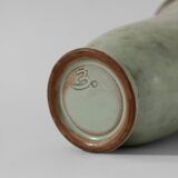 Christer Heijl Art Deco Turquoise Ceramic Vase, Sweden, 1930s