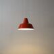 Louis Poulsen / Axel Wedel Madsen “Arbejdspendel” enamel pendant lamp / Danish industrial design / orange