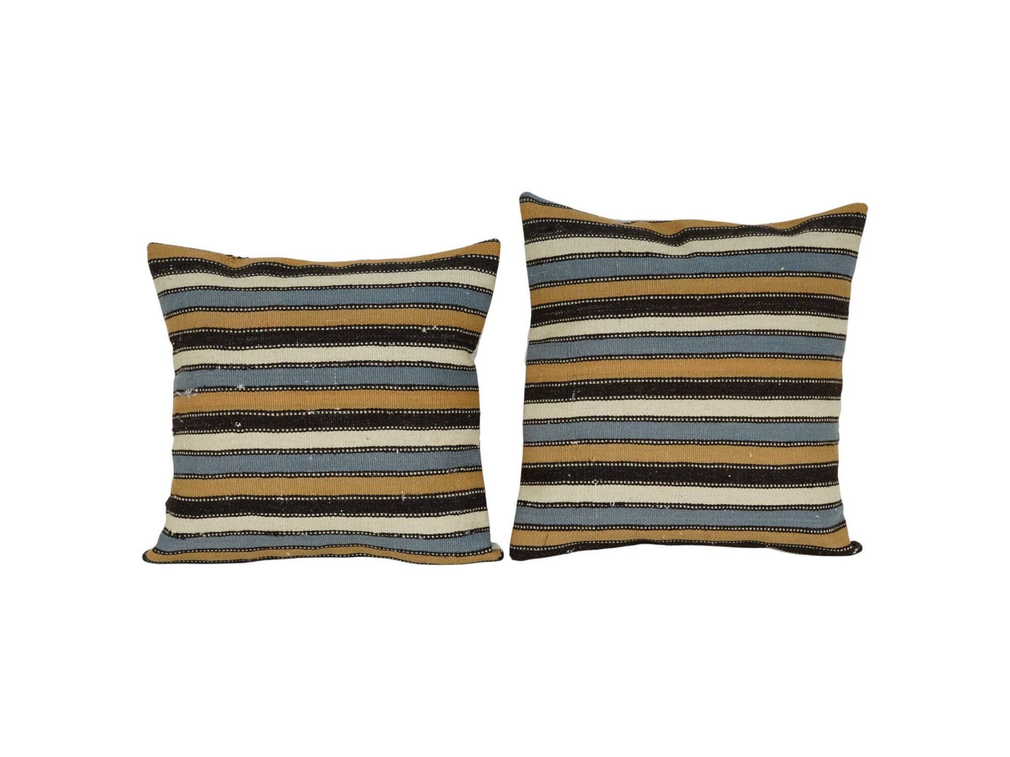 Set of 2 vintage kilim cushion covers 48x51 cm